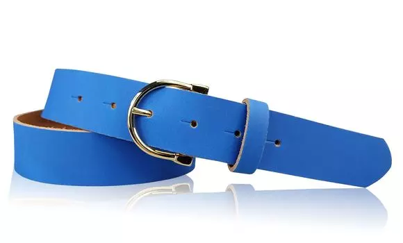 Кожаный ремень FRONHOFER, цвет Kobalt