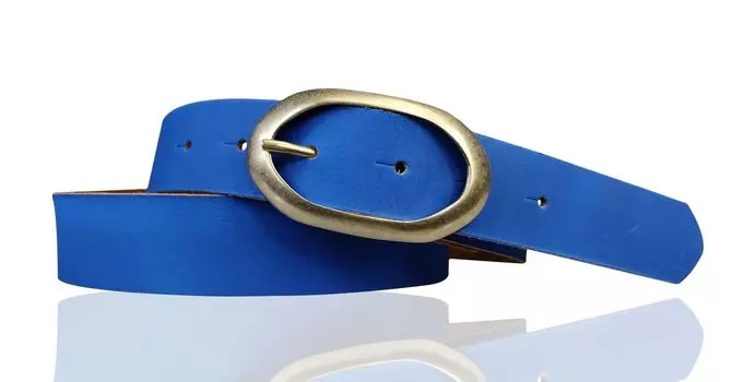 Кожаный ремень FRONHOFER, цвет Kobalt