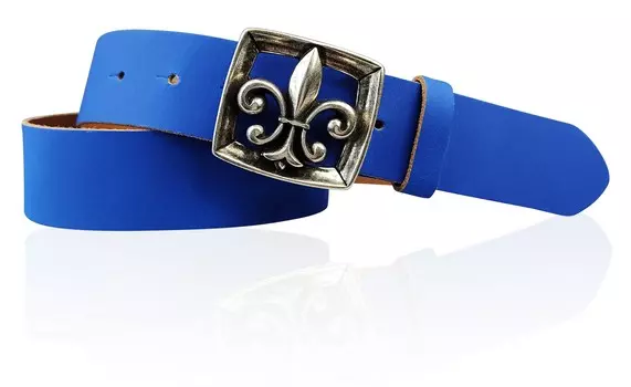 Кожаный ремень FRONHOFER, цвет Kobalt