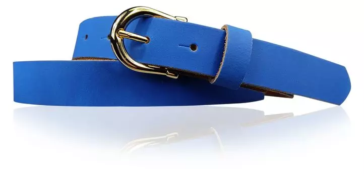 Кожаный ремень FRONHOFER, цвет Kobalt