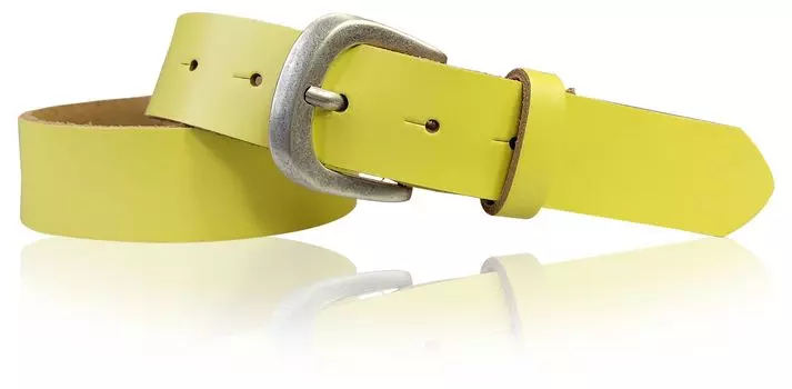 Кожаный ремень FRONHOFER, цвет Lemon