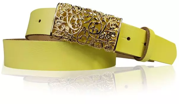 Кожаный ремень FRONHOFER, цвет Lemon