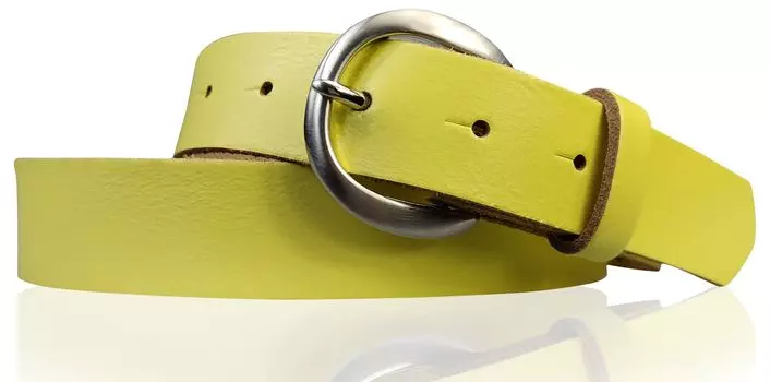 Кожаный ремень FRONHOFER, цвет Lemon