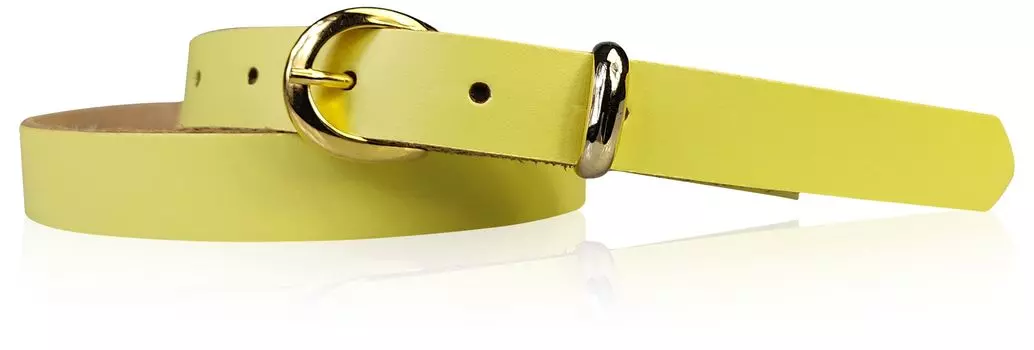 Кожаный ремень FRONHOFER, цвет Lemon