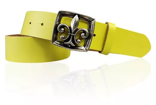 Кожаный ремень FRONHOFER, цвет Lemon