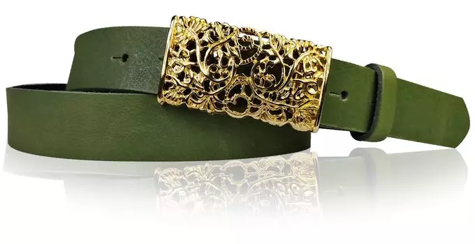 Кожаный ремень FRONHOFER, хаки