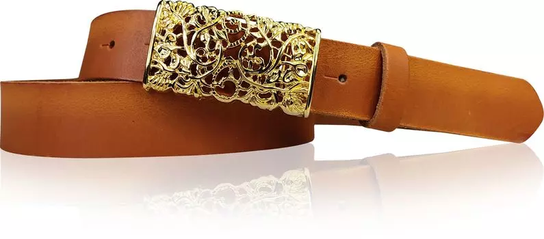 Кожаный ремень FRONHOFER, коньячный