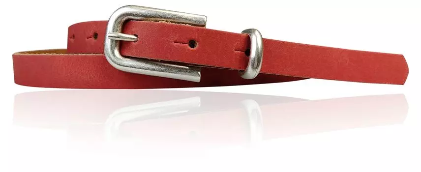Кожаный ремень FRONHOFER, красный