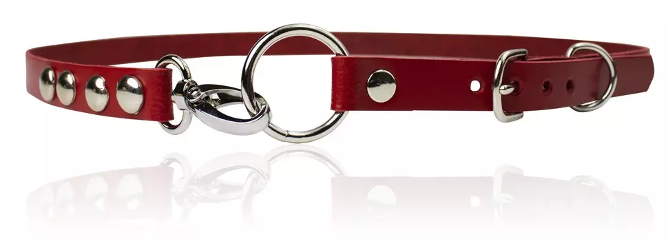 Кожаный ремень FRONHOFER, красный