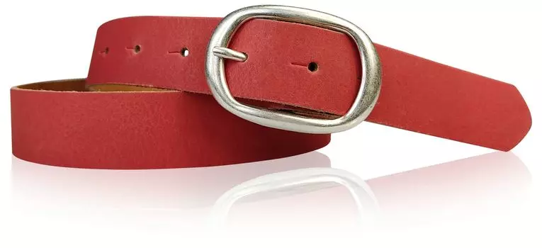Кожаный ремень FRONHOFER, красный