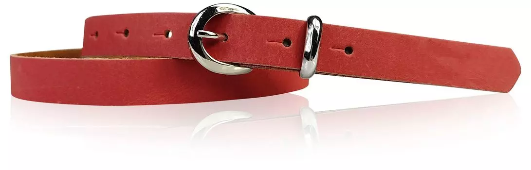 Кожаный ремень FRONHOFER, красный