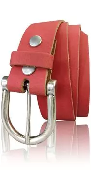 Кожаный ремень FRONHOFER, красный