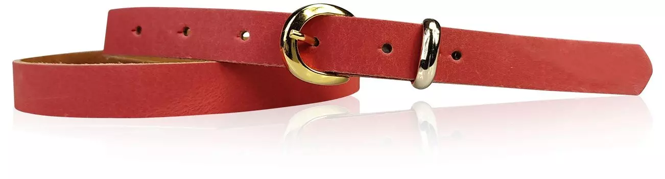 Кожаный ремень FRONHOFER, красный