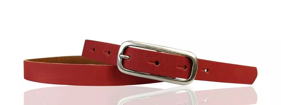 Кожаный ремень FRONHOFER, красный