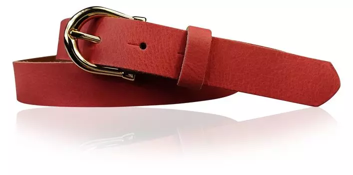 Кожаный ремень FRONHOFER, красный