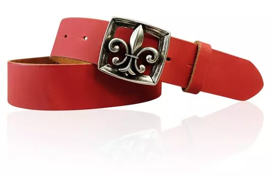 Кожаный ремень FRONHOFER, красный