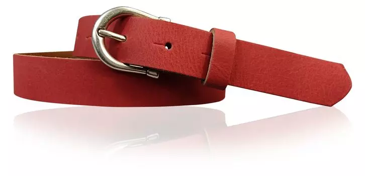 Кожаный ремень FRONHOFER, красный