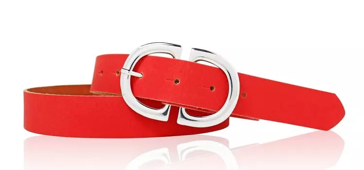 Кожаный ремень FRONHOFER, красный