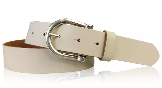 Кожаный ремень FRONHOFER, кремовый