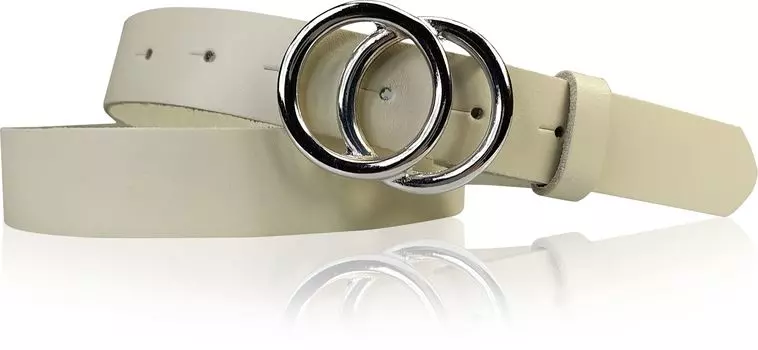 Кожаный ремень FRONHOFER, кремовый