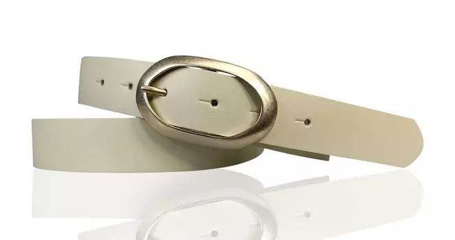 Кожаный ремень FRONHOFER, кремовый