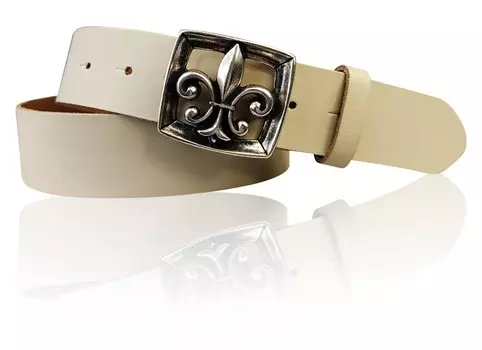 Кожаный ремень FRONHOFER, кремовый