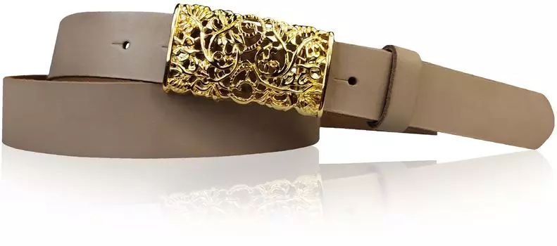 Кожаный ремень FRONHOFER, серо коричневый