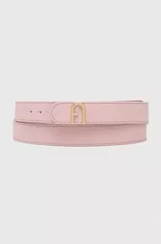 Кожаный ремень Furla, розовый