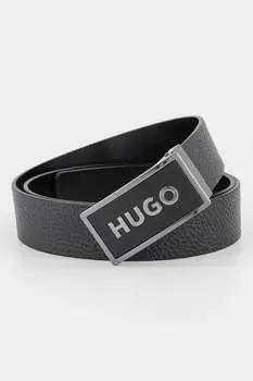 Кожаный ремень Гарин Hugo, черный