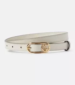 Кожаный ремень gg Gucci, белый