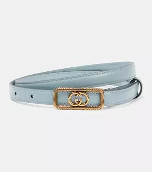 Кожаный ремень gg Gucci, синий