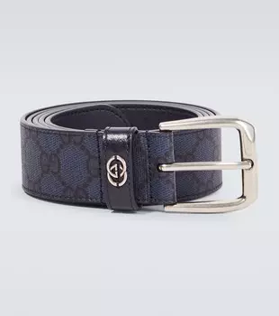 Кожаный ремень gg Gucci, синий