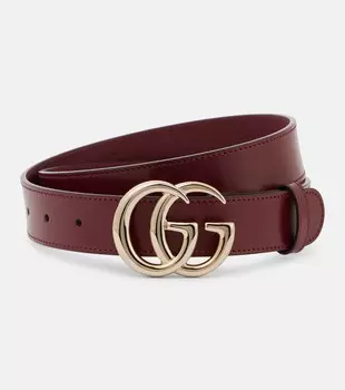Кожаный ремень GG Marmont Gucci, Rosso Ancora