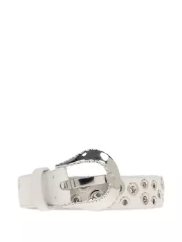 Кожаный ремень Golden Goose, белый