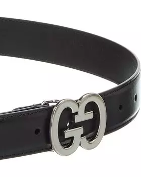 Кожаный ремень Gucci, черный