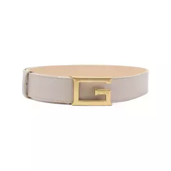 Кожаный ремень Guess, бежевый