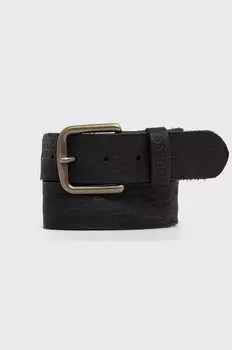 Кожаный ремень Guess, черный