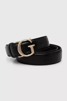 Кожаный ремень Guess, черный