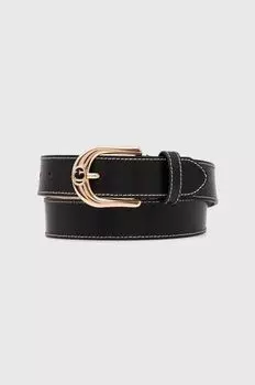 Кожаный ремень Guess, черный