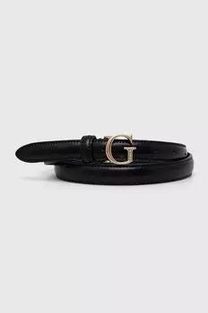 Кожаный ремень Guess, черный