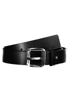 Кожаный ремень he с металлической пряжкой Calvin Klein, черный