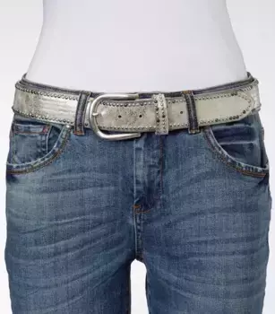 Кожаный ремень Heine, серебристый