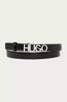 Кожаный ремень Hugo, черный