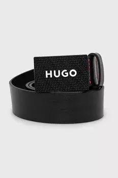 Кожаный ремень Hugo, черный