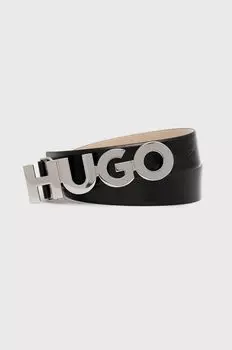 Кожаный ремень Hugo, черный
