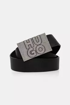 Кожаный ремень Hugo, черный