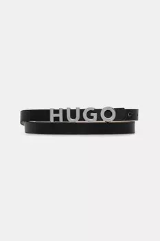 Кожаный ремень Hugo, черный