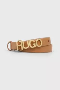 Кожаный ремень Hugo, коричневый