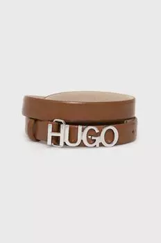 Кожаный ремень Hugo, коричневый