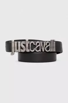 Кожаный ремень Just Cavalli, черный